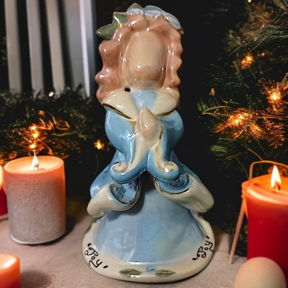 Blue Sky Clayworks Angel Ornament Joy‎ Heather Goldminc Christmas Blue Ceramic